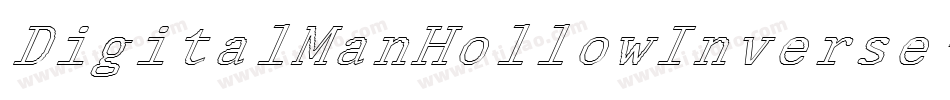 DigitalManHollowInverse-8MMyB字体转换