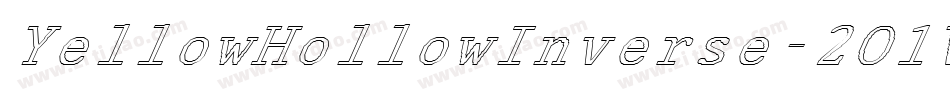 YellowHollowInverse-2O1Vo字体转换