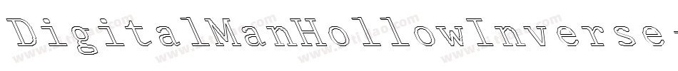 DigitalManHollowInverse-8MMyB字体转换