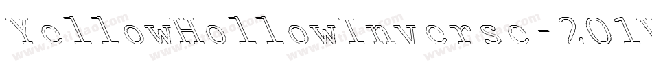YellowHollowInverse-2O1Vo字体转换