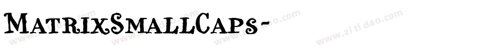 MatrixSmallCaps字体转换