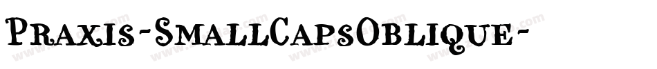 Praxis-SmallCapsOblique字体转换