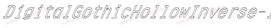 DigitalGothicHollowInverse-lW65字体转换