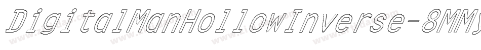 DigitalManHollowInverse-8MMyB字体转换