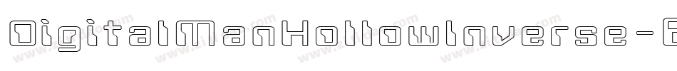 DigitalManHollowInverse-8MMyB字体转换