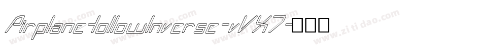 AirplaneHollowInverse-vVX7字体转换