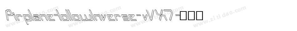 AirplaneHollowInverse-vVX7字体转换