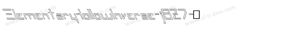 ElementaryHollowInverse-j8Z7字体转换 ElementaryHollowInverse-j8Z7字体转换