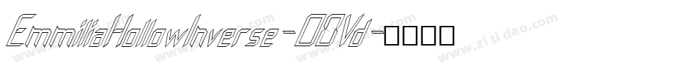EmmiliaHollowInverse-O8Vd字体转换