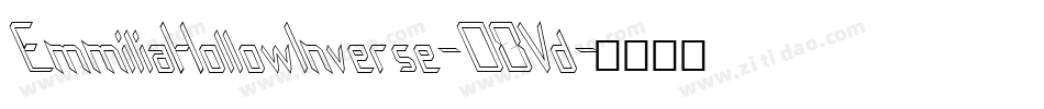 EmmiliaHollowInverse-O8Vd字体转换