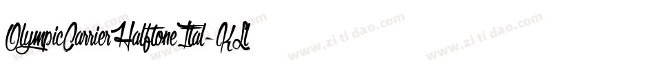 OlympicCarrierHalftoneItal-KLl7字体转换