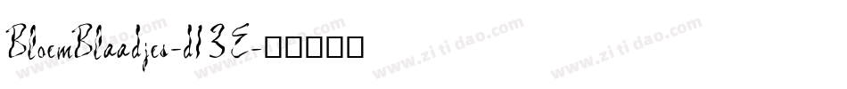 BloemBlaadjes-d13E字体转换