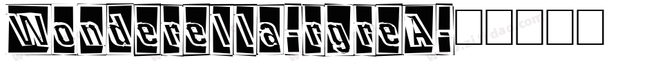 Wonderella-rgreA字体转换
