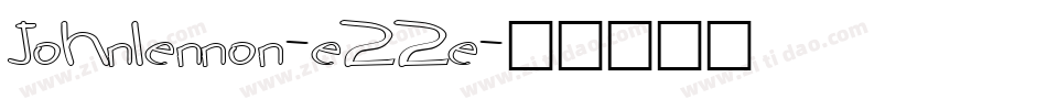 Johnlennon-e22e字体转换