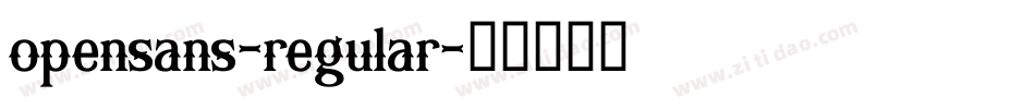 opensans-regular字体转换