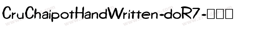 CruChaipotHandWritten-doR7字体转换