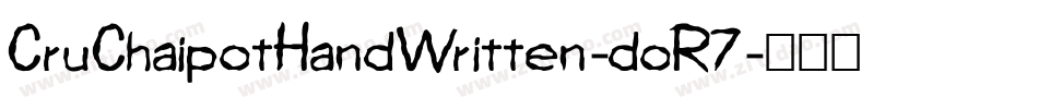 CruChaipotHandWritten-doR7字体转换
