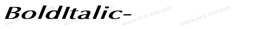 BoldItalic字体转换