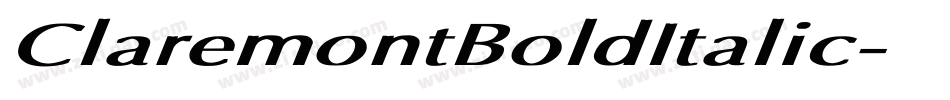 ClaremontBoldItalic字体转换