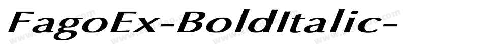 FagoEx-BoldItalic字体转换