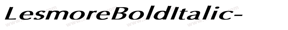 LesmoreBoldItalic字体转换