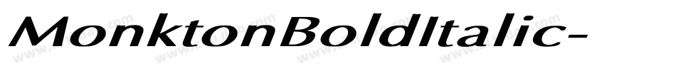 MonktonBoldItalic字体转换