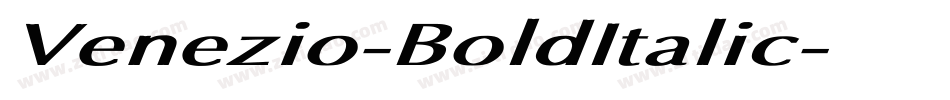 Venezio-BoldItalic字体转换