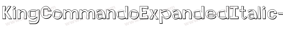 KingCommandoExpandedItalic-J3D7字体转换