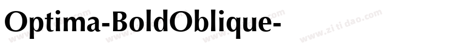 Optima-BoldOblique字体转换