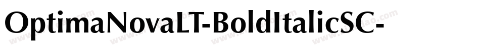 OptimaNovaLT-BoldItalicSC字体转换