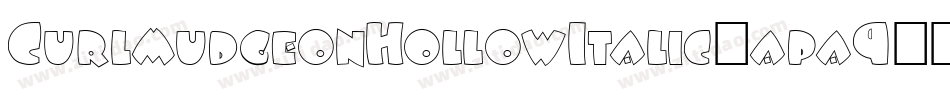 CurlmudgeonHollowItalic-apa9字体转换