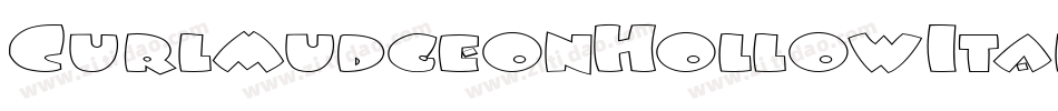 CurlmudgeonHollowItalic-apa9字体转换