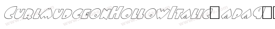CurlmudgeonHollowItalic-apa9字体转换