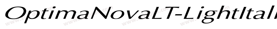 OptimaNovaLT-LightItalic字体转换