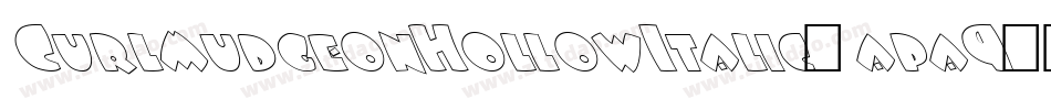CurlmudgeonHollowItalic-apa9字体转换