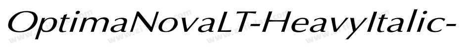 OptimaNovaLT-HeavyItalic字体转换
