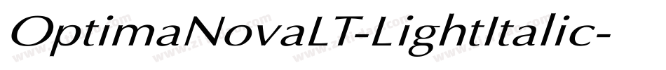 OptimaNovaLT-LightItalic字体转换