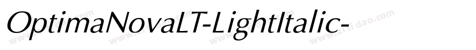 OptimaNovaLT-LightItalic字体转换