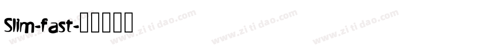 Slim-fast字体转换
