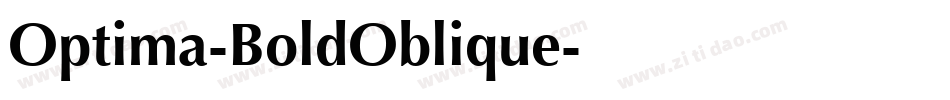 Optima-BoldOblique字体转换