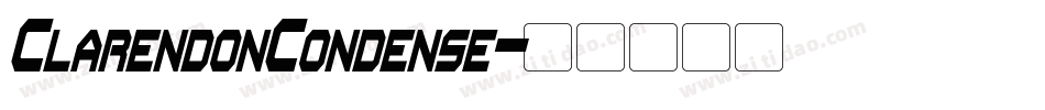 ClarendonCondense字体转换