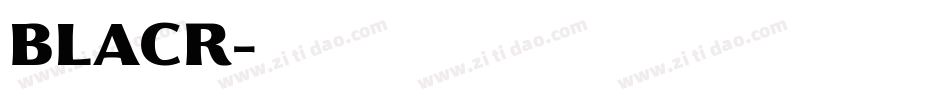 BLACR字体转换