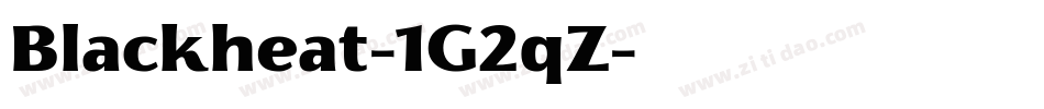 Blackheat-1G2qZ字体转换