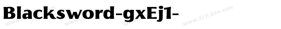 Blacksword-gxEj1字体转换