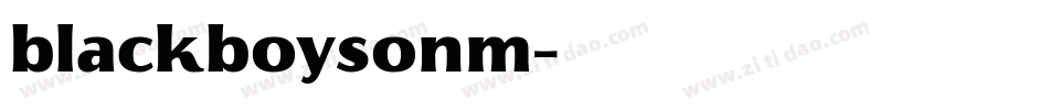 blackboysonm字体转换