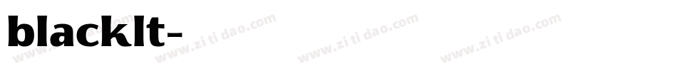 blacklt字体转换