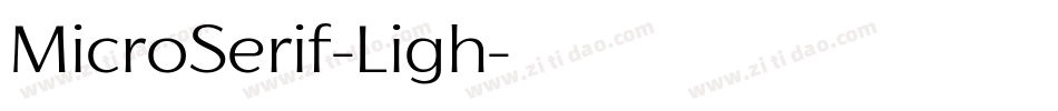 MicroSerif-Ligh字体转换