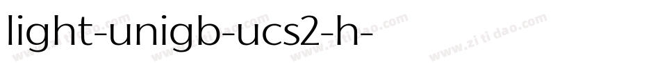 light-unigb-ucs2-h字体转换