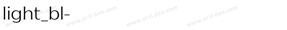 light_bl字体转换