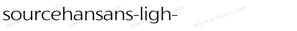 sourcehansans-ligh字体转换